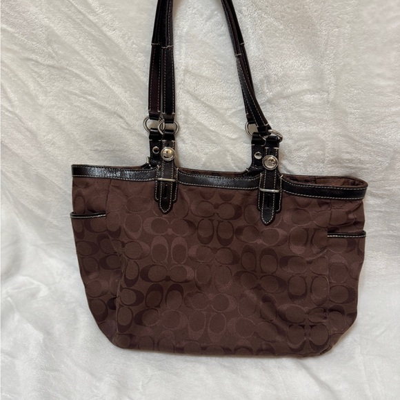 Coach Chocolate Brown Signature Tote - Picture 5 of 7
